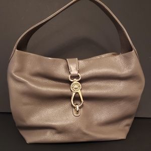 Dooney and Bourke Pebble Leather Logo Lock Hobo